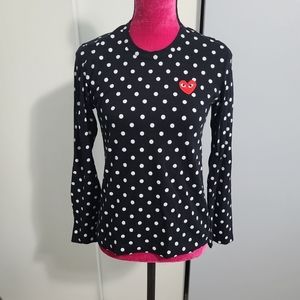 Play Comme Des Garcons T shirt Long sleeve Size Large